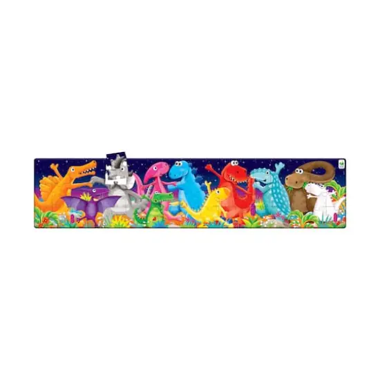 Long & Tall Puzzle - Color Dancing Dinos: 50+ Pcs {3}