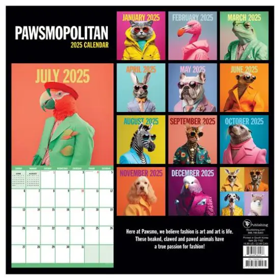 TF Publishing 2025 Pawsmopolitan Wall Calendar {3}