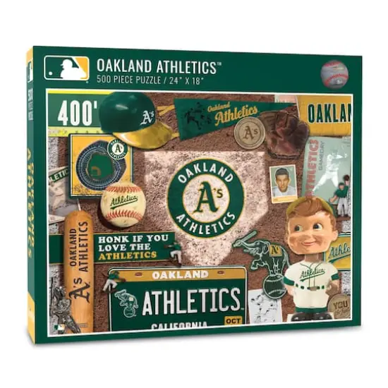 MLB Baseball Retro Series 500 Piece Puzzle Oakland Athletics {1}