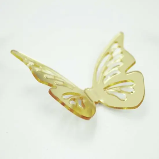 RoomMates 3D Gold Butterflies Peel & Stick Mirror Decals {8}