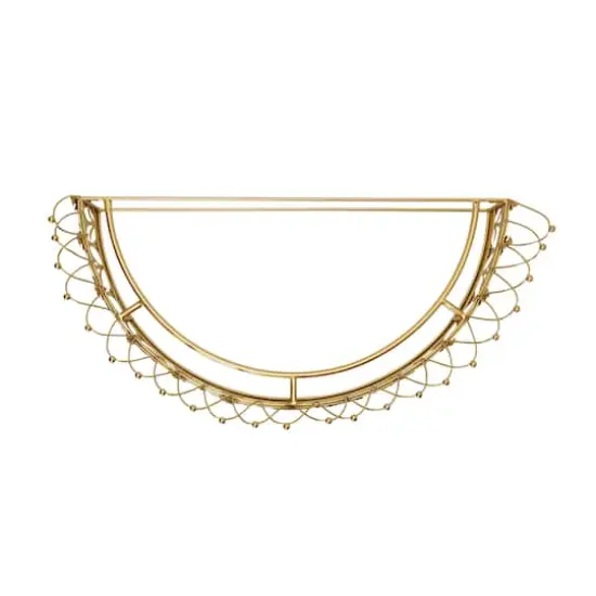 Hello Honey&reg; 29" Metal Curtain Crown Gold {6}
