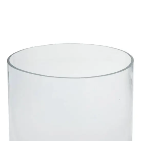 14" Clear Glass Traditional Candle Holder {5}