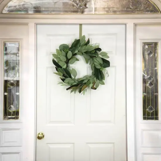 22" Eucalyptus & Magnolia Leaf Wreath {3}