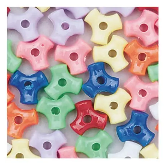 S&S&reg; Worldwide Colorful Opaque Plastic Tri-Beads, 11mm {1}
