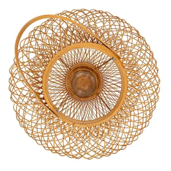Hello Honey&reg; 20" Decorative Bamboo Hand-Woven Lantern Candle Holder {8}
