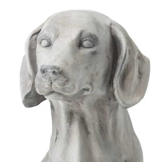 Glitzhome&reg; 28" Sitting Labrador Retriever Dog Statue {8}