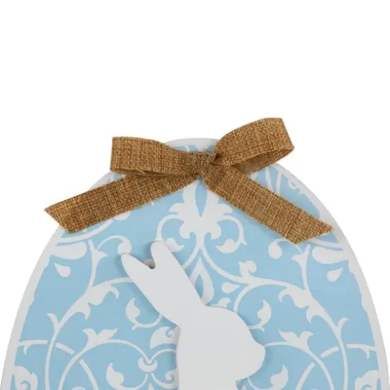9.5" Easter Egg Bunny Wall D&eacute;cor with Burlap Bow {7}
