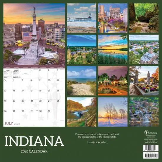 2026 Indiana Wall Calendar {6}