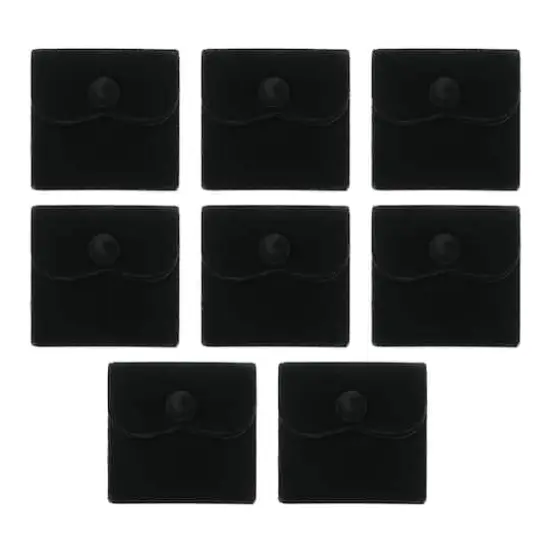 Black Jewelry Pouches, 8ct. by Bead Landing&trade; {1}