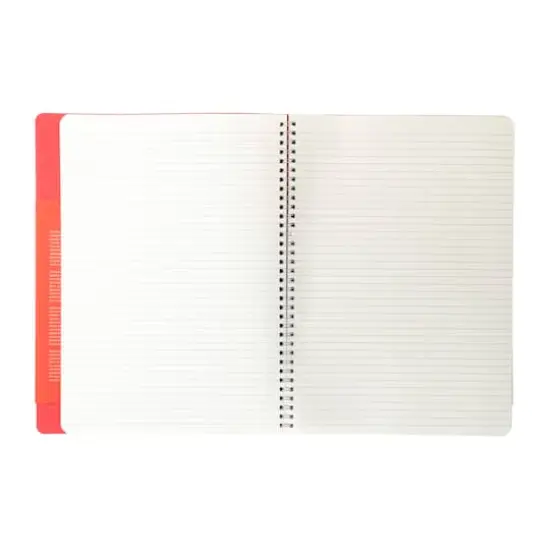 Fabriano&reg; EcoQua Plus A4 Lined Hidden Spiral-Bound Notebook Red {4}