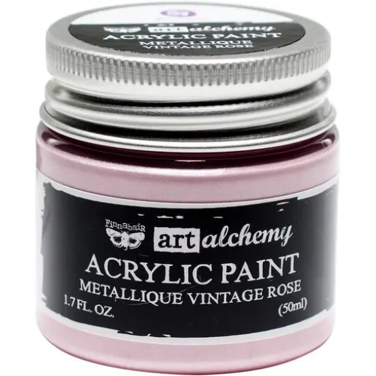 Finnabair&reg; Art Alchemy Metallique Acrylic Paint, 1.7oz. Vintage Rose {1}