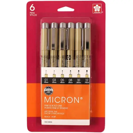 Pigma&reg; Micron&reg; Fine Line 6 Pen Set {1}