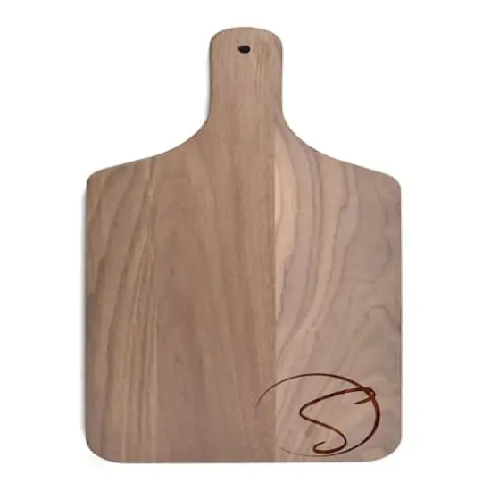 Circle Monogram Walnut Paddle Cutting Board S {1}