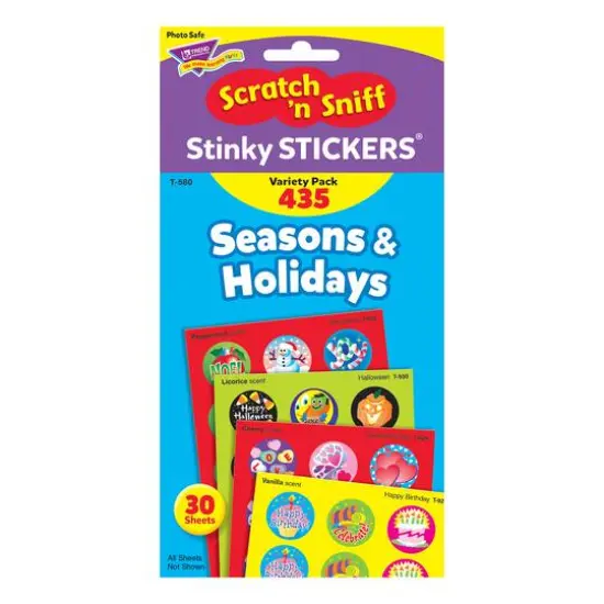 Trend Enterprises&reg; Stinky Stickers&reg; Seasons & Holidays Variety Pack, 2 Packs of 435ct. {4}