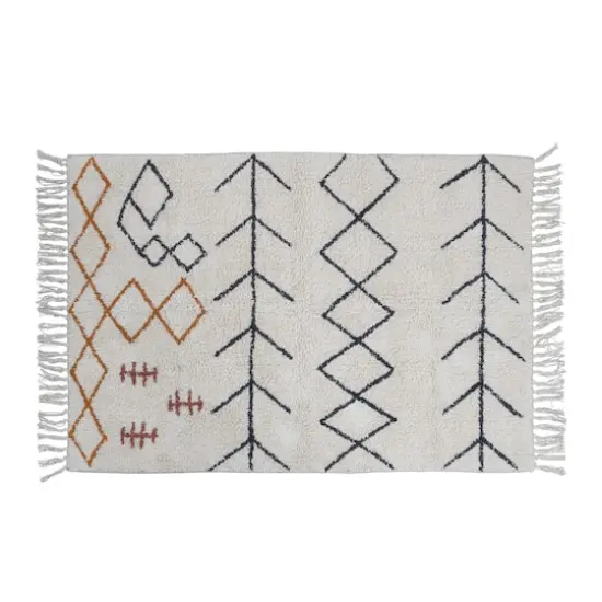 Hello Honey&reg; Cotton Tufted Rug With Abstract Design & Fringe {1}