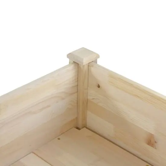 4ft. Natural Wood Raised Garden Bed Planter Box With Liner {7}