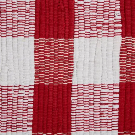 DII&reg; Buffalo Check Rag Rug, 2.25ft. x 6ft. Red {4}