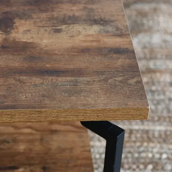 Household Essentials Crown Console 23" 2-Tier Console Table Brown {4}