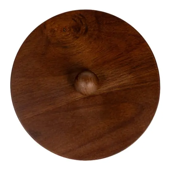 Hello Honey&reg; White Raised Dots Stoneware Canister with Acacia Wood Lid {9}