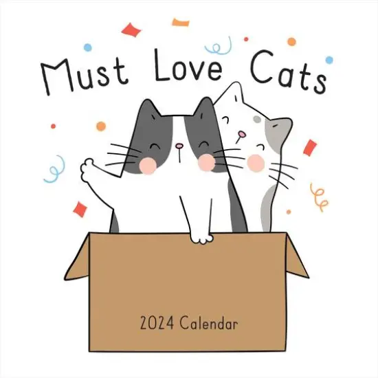 TF Publishing 2024 Must Love Cats Wall Calendar {1}