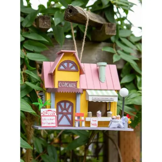 8'' Cute Cupcake Bakery Birdhouse {6}
