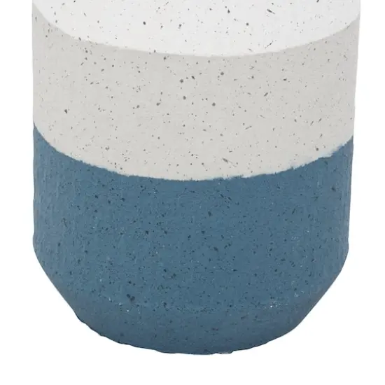 Set of 2 White Metal Coastal Style Vase 16", 14" {5}