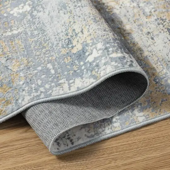 Glitzhome&reg; 5ft. x 8ft. Gray, Ivory & Tan Abstract Area Rug {5}