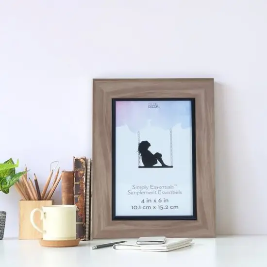 Simply Essentials&trade; 4" x 6" Brown with Black Edge Frame by Studio D&eacute;cor&reg; {6}