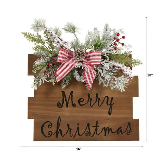 20" Merry Christmas Door Wall Hanger {3}