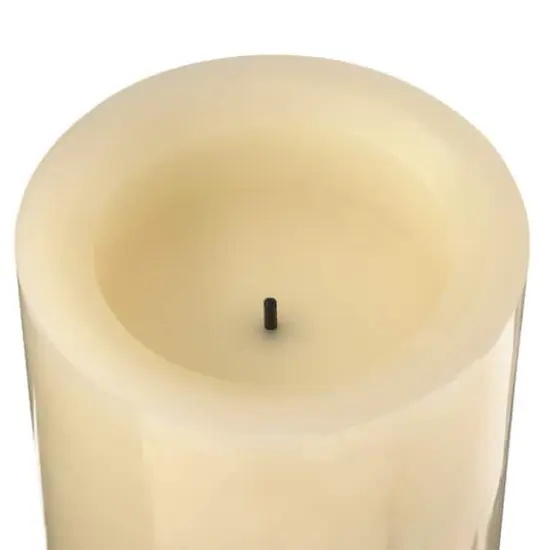 3" x 4" Cream LED Wax Pillar Candle by Ashland&reg; {5}
