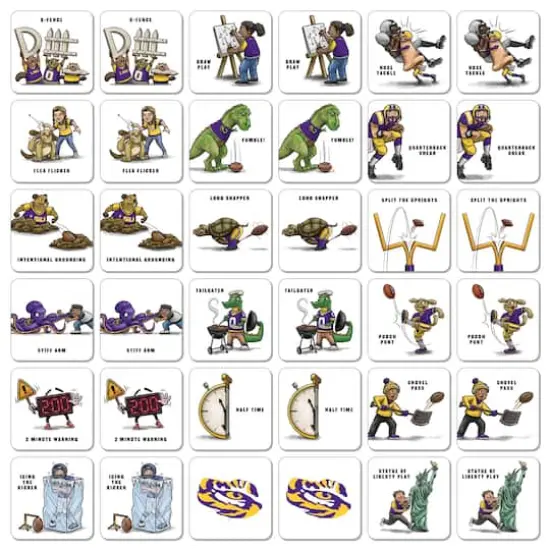 College Team Licensed Memory Match Game LSU Tigers {4}