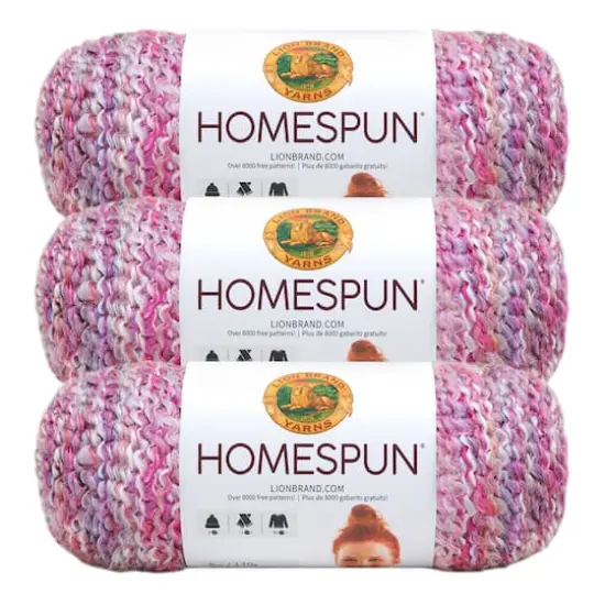 3 Pack Lion Brand&reg; Homespun&reg; Yarn Mixed Berries {1}