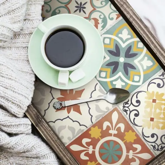 RoomMates Spanish Terracotta Tile Peel & Stick Backsplash {4}