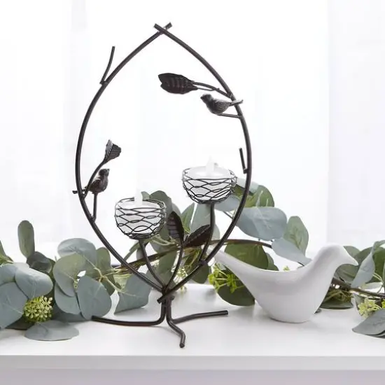 14" Harmony Birdies Tealight Holder {7}