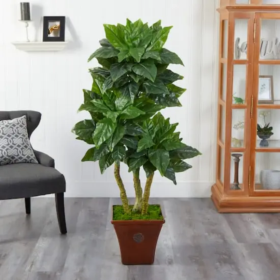 6ft. UV Resistant Bird Nest Tree in Brown Planter {4}