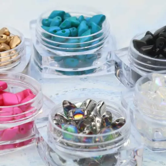 GemDUO&trade; 8mm 2-Hole Czech Glass Diamond Beads Backlit Petroleum {4}