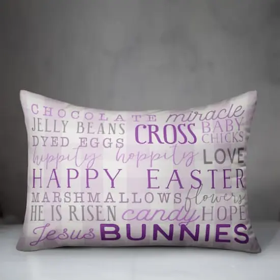Easter Day Words 2 14" x 20" Indoor / Outdoor Pillow {4}