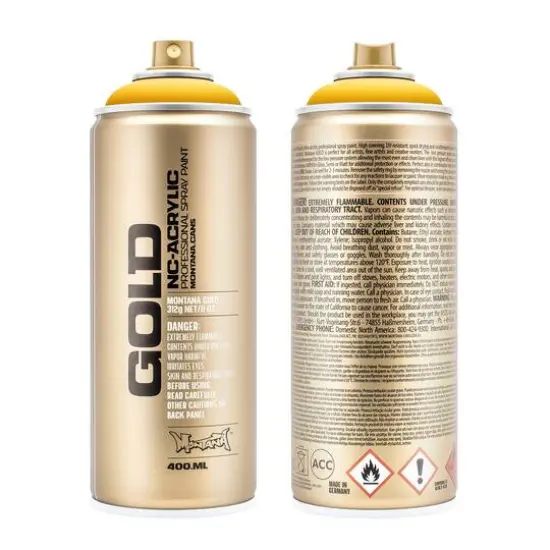 Montana&trade; Gold Acrylic Professional Spray Paint G1220 Yellow Cab {1}