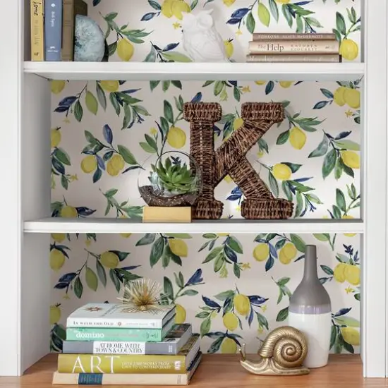 NuWallpaper Lemon Drop Yellow Peel & Stick Wallpaper {6}