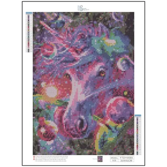 Sparkly Selections Beginner Space Unicorn Diamond Painting Kit, Round Diamonds {3}