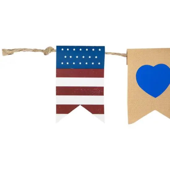 30.5" USA Summer Fun Welcome Patriotic Hanging Wall Decoration {7}