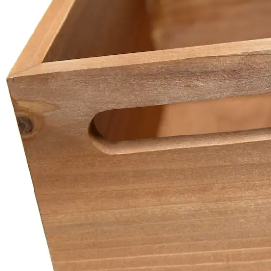 Elegant Designs Mail Script Mail Holder with Handles White/Natural Wood {9}