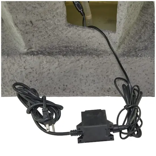 43.5" Gray Fiberglass 4-Tier Fountain with LED Light {5}