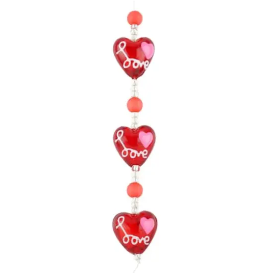 Red Lampwork Glass Love Heart Beads by Bead Landing&trade; {4}