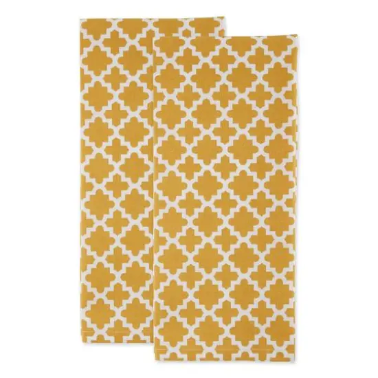 DII&reg; Lattice Dishtowels, 2ct. Honey Gold {5}