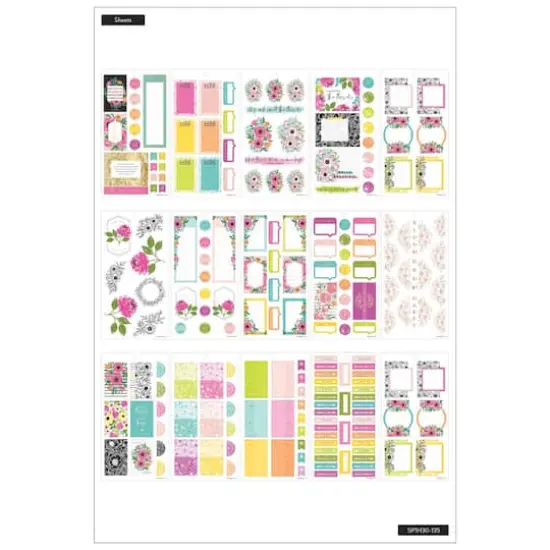 The Happy Planner&reg; Colorful Florals Value Pack Stickers {3}