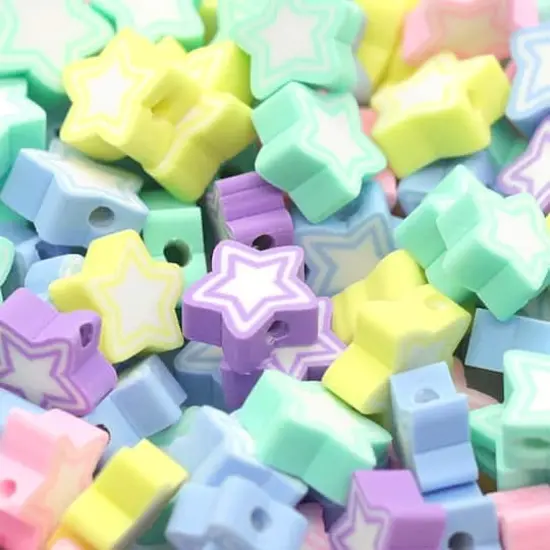 8mm Pastel Star Clay Beads by Creatology&trade; {3}