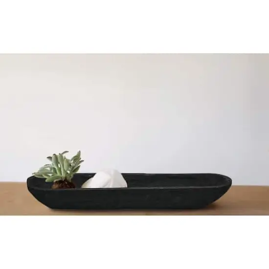 Hello Honey&reg; 23" Decorative Paulownia Wood Bowl Black {3}