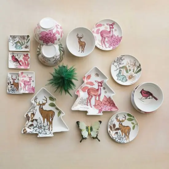Hello Honey&reg; 6" Woodland Animal Round Stoneware Plates, 12ct. {3}