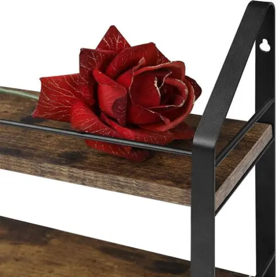 NEX&trade; 17" Brown Wall-Mounted 3-Tier Spice Rack Organizer {4}